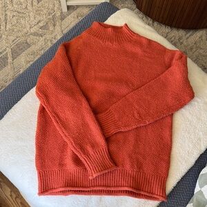 Cozy Coral Women's Mockneck Sweater
